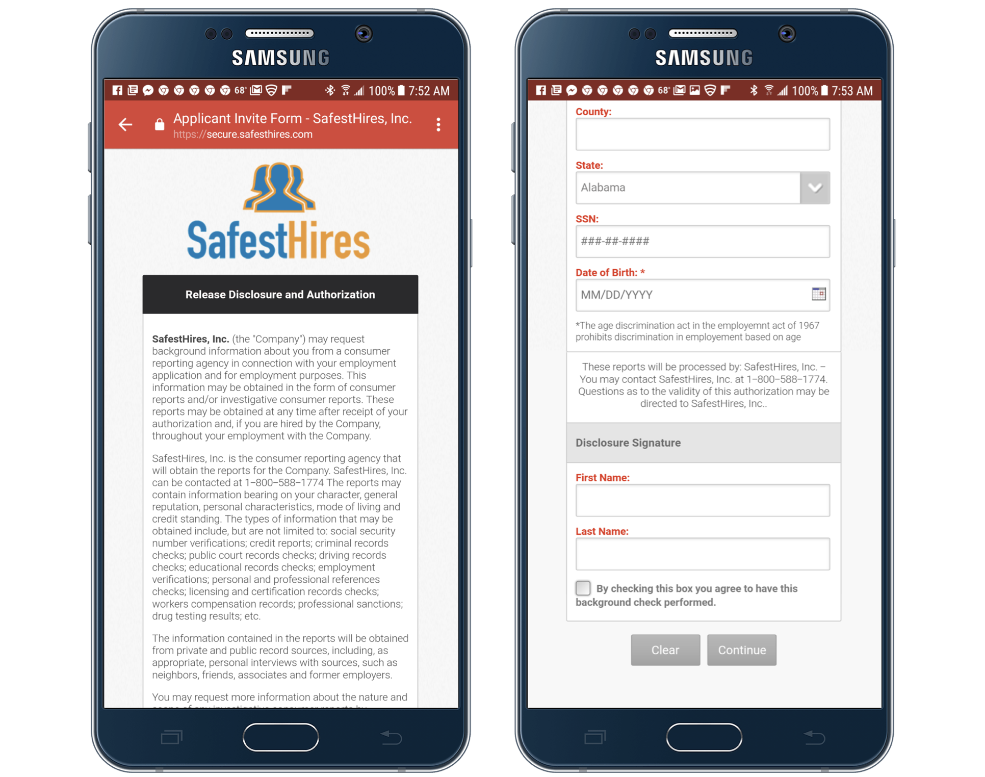 SafestHires Mobile Background Checks.